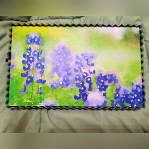 Round Top Collection Blue Bonnet Art With Metal Frame